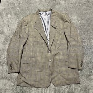 Ermenegildo Zegna Blazer Mens 44 ? Gray Suit Coat Jacket Plaid
